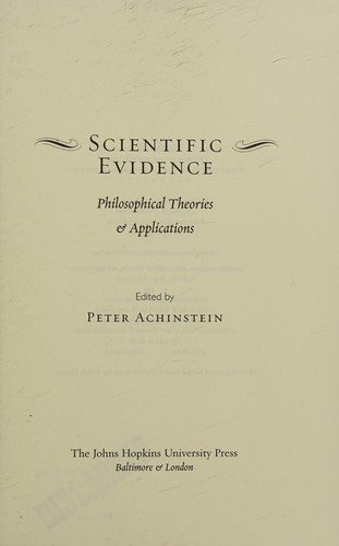 Couverture : Scientific evidence
