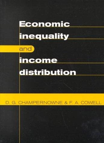 Couverture : Economic inequality and income distribution