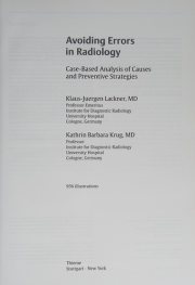 Couverture : Avoiding errors in radiology