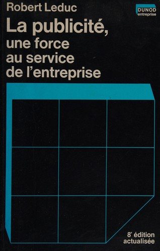 Couverture : La Publicité