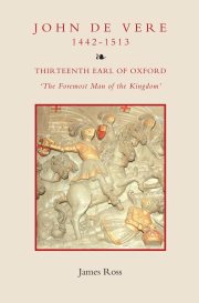 Couverture : John de Vere, thirteenth Earl of Oxford (1442-1513)