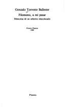 Couverture : Filomeno, a mi pesar