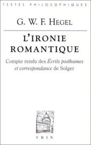 Couverture : L'ironie romantique