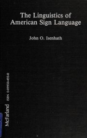 Couverture : The linguistics of American sign language