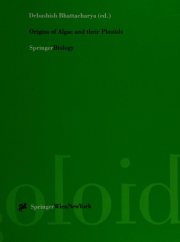 Couverture : Origins of algae and their plastids