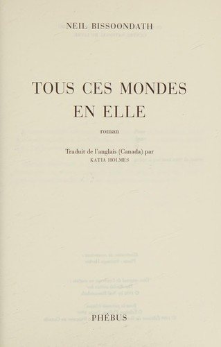 Couverture : Tous ces mondes en elle