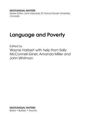 Couverture : Language and Poverty