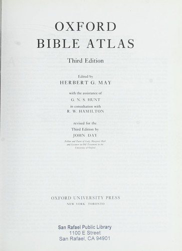 Couverture : Oxford Bible atlas