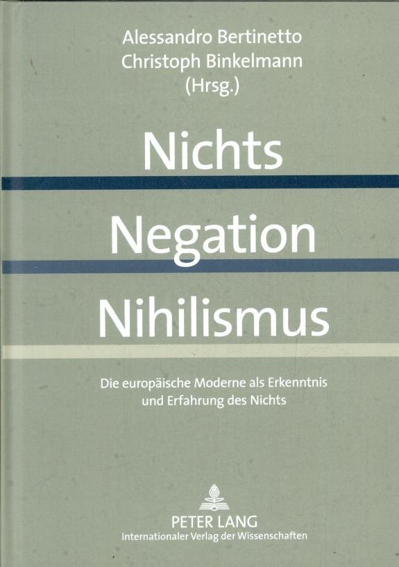 Couverture : Nichts - Negation - Nihilismus