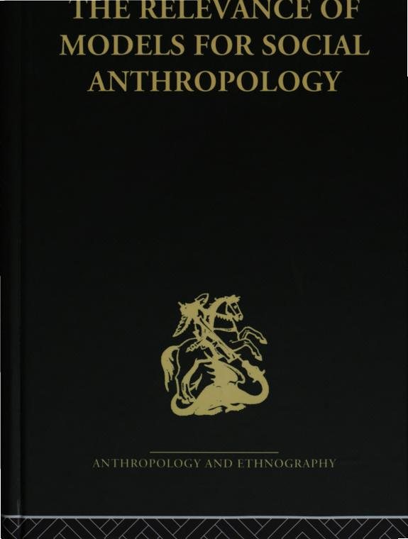 Couverture : The Relevance of Models for Social Anthropology