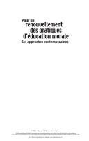 Couverture : Pour un renouvellement des pratiques d'éducation morale