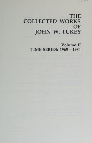 Couverture : The Collected Works of John W Tukey: Volume III