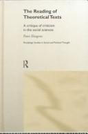 Couverture : Reading of Theoretical Texts