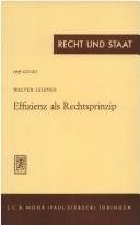 Couverture : Effizienz als Rechtsprinzip.