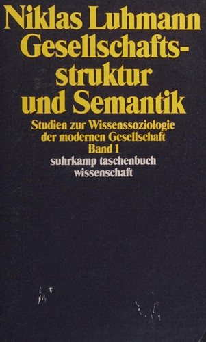 Couverture : Gesellschaftsstruktur und Semantik