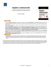 Couverture : Algèbre relationnelle