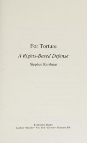 Couverture : For Torture