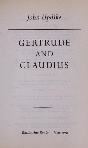 Couverture : Gertrude and Claudius