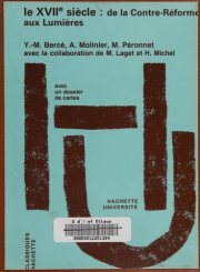 Couverture : Le XVIIe siècle