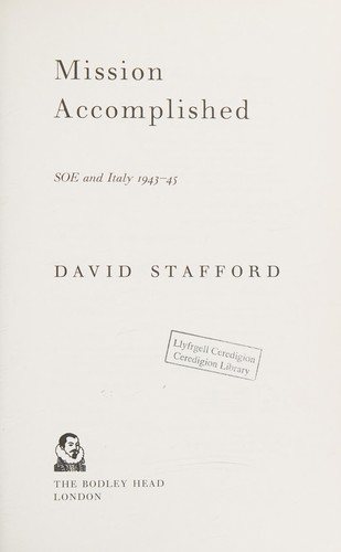 Couverture : Mission accomplished