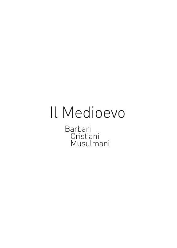 Couverture : Il Medioevo