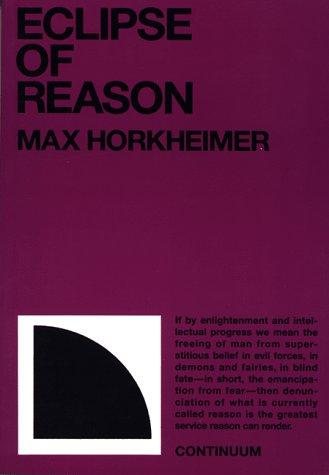 Couverture : Eclipse of reason