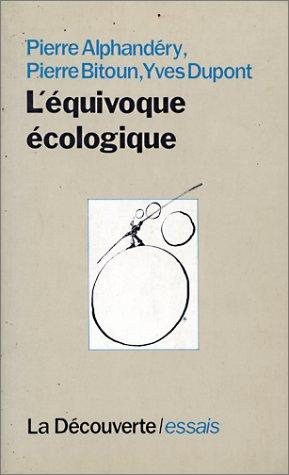 Couverture : L' équivoque écologique