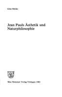 Couverture : Jean Pauls Ästhetik und Naturphilosophie