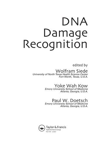 Couverture : DNA damage recognition