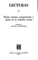 Couverture : Deuda externa, renegociación y ajuste en la América Latina