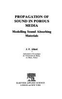 Couverture : Propagation of sound in porous media