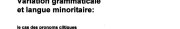 Couverture : Lincom Studies in Romance Linguistics, vol. 20: Variation grammaticale et langue minoritaire: le cas des pronoms clitiques en francais ontarien
