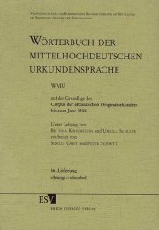 Couverture : Wörterbuch der mittelhochdeutschen Urkundensprache