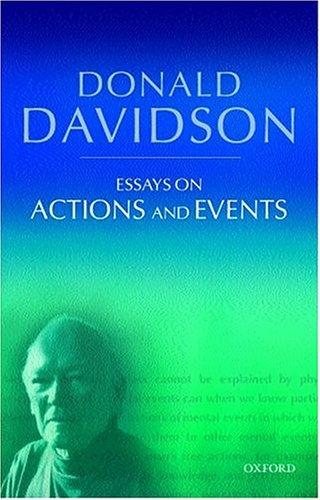Couverture : Essays on actions and events