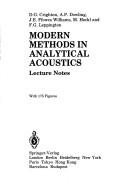 Couverture : Modern methods in analytical acoustics