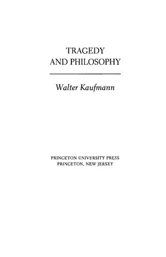 Couverture : Tragedy and philosophy