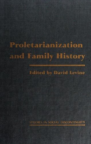 Couverture : Proletarianization and family history