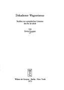 Couverture : Dekadenter Wagnerismus