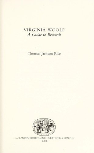 Couverture : Virginia Woolf