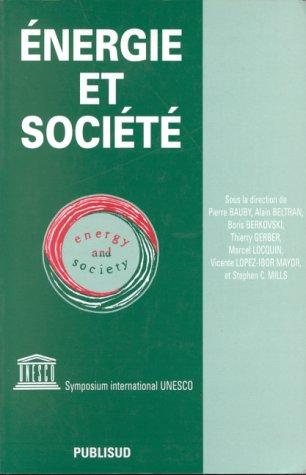 Couverture : Energie et société