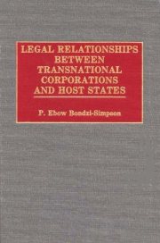 Couverture : Legal relationships between transnational corporations and host states