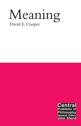 Couverture : Meaning