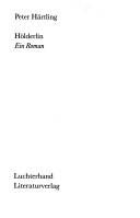 Couverture : Hölderlin