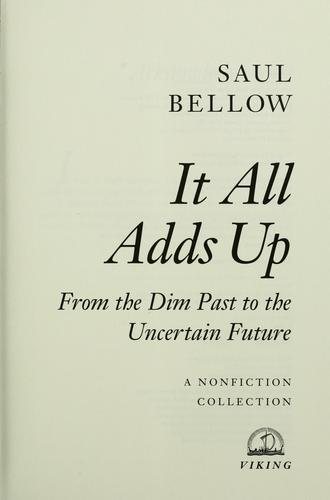 Couverture : It all adds up