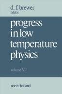 Couverture : Progress in Low Temperature Physics