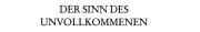 Couverture : Der Sinn des Unvollkommenen