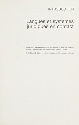 Couverture : Langage du droit et traduction