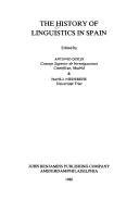 Couverture : The History of linguistics in Spain