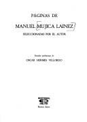 Couverture : Páginas de Manuel Mujica Láinez