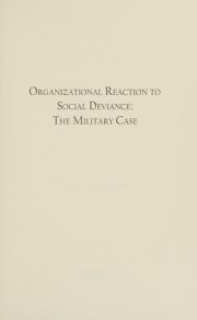 Couverture : Organizational reaction to social deviance